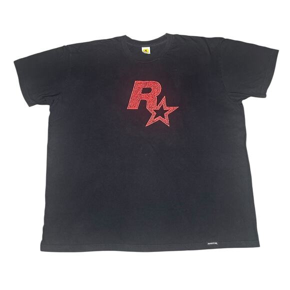 Vintage 90s Rockstar Video Games R Logo T-Shirt - Picture 1 of 6